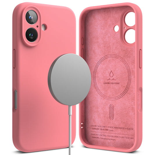 MagSafe Case for Apple iPhone 16 Plus, Ringke, Silicone, Pink