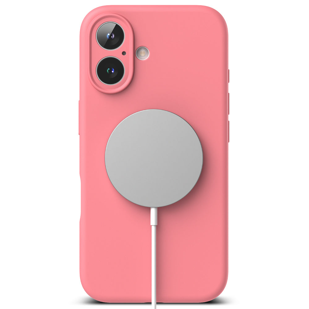 Capa MagSafe para Apple iPhone 16 Plus, Ringke, Silicone, Rosa