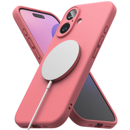 Capa MagSafe para Apple iPhone 16 Plus, Ringke, Silicone, Rosa