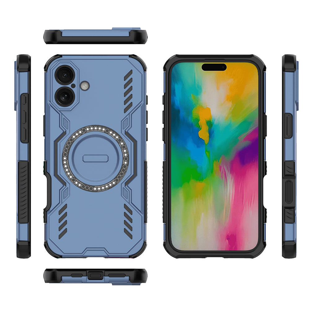 MagSafe Case for Apple iPhone 16 Plus, Techsuit, ArmorMag, Blue