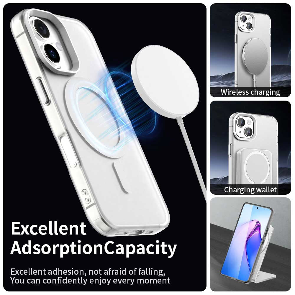 Capa MagSafe para Apple iPhone 16 Plus, Techsuit, CandyCase, Branca
