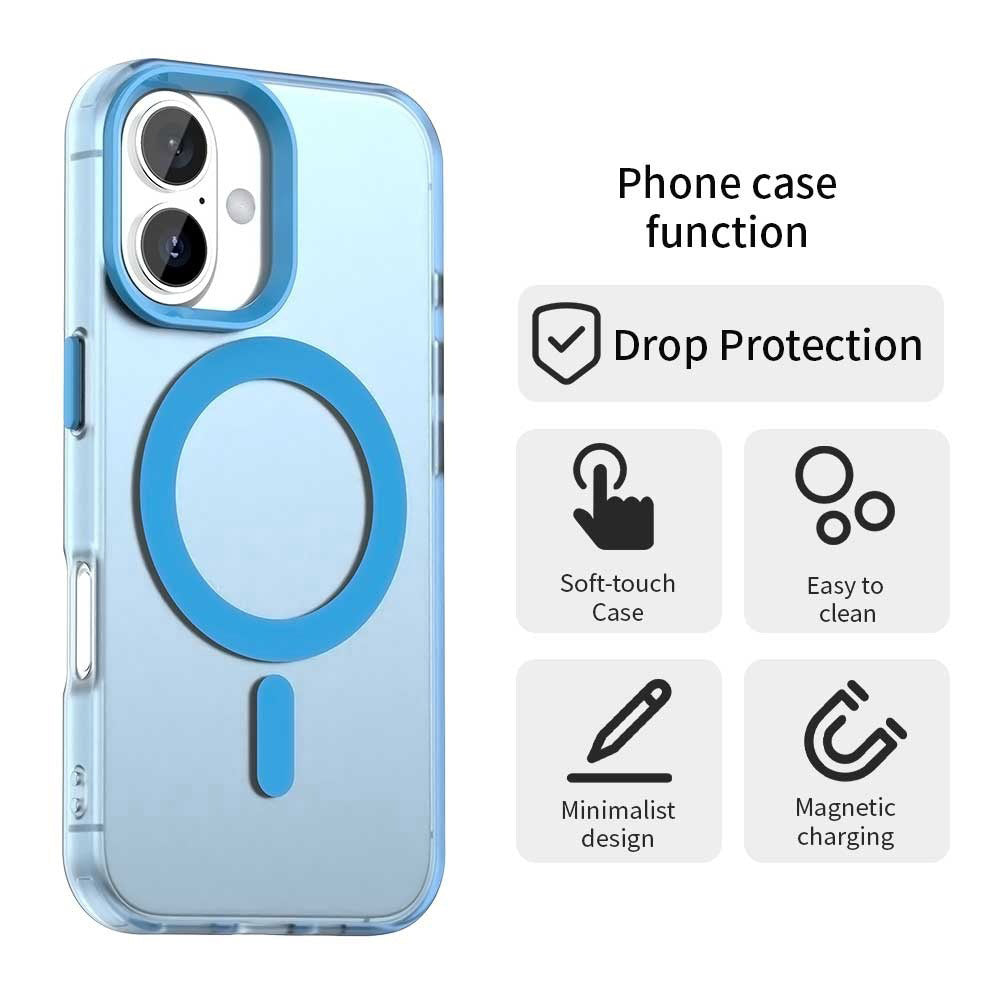 MagSafe Case for Apple iPhone 16 Plus, Techsuit, CandyCase, Blue