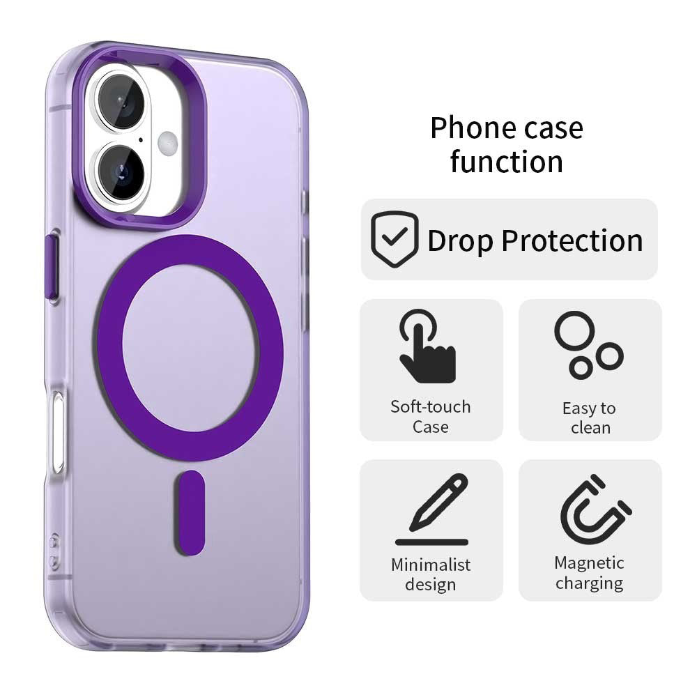 Capa MagSafe para Apple iPhone 16 Plus, Techsuit, CandyCase, Roxo