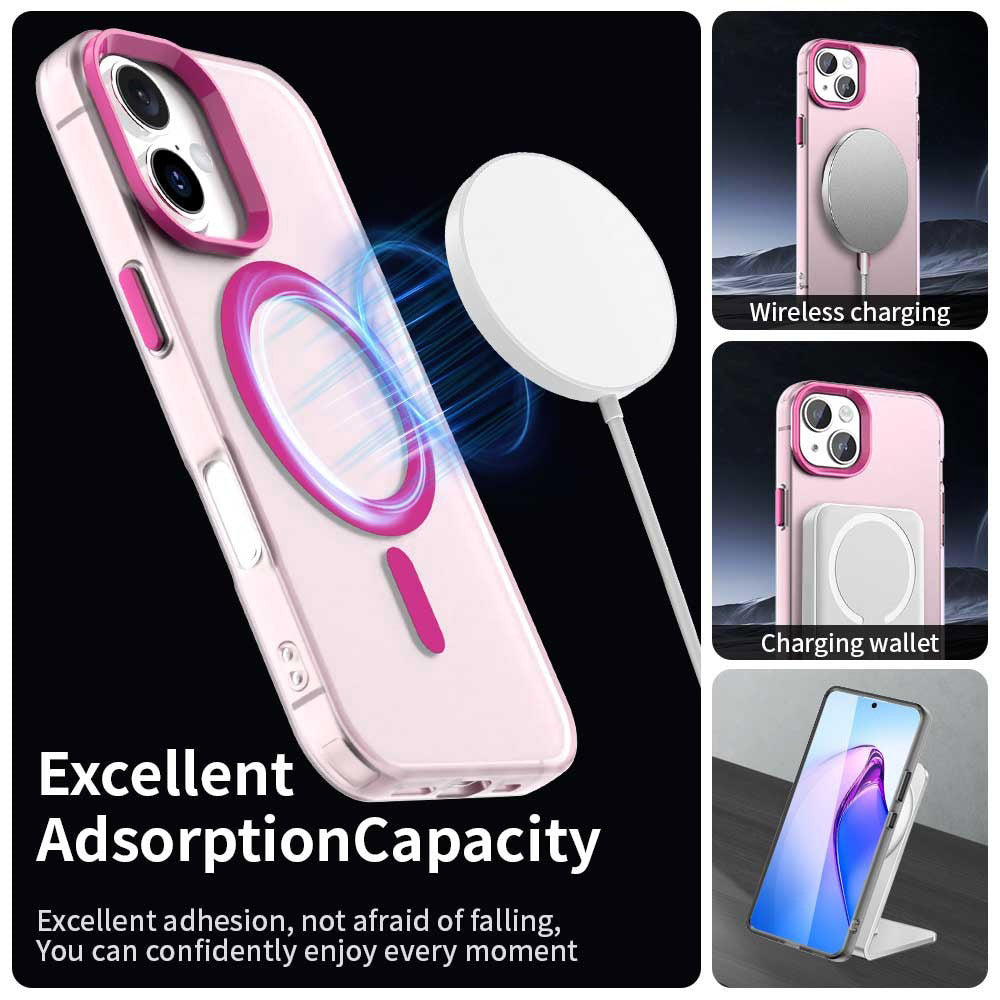Capa MagSafe para Apple iPhone 16 Plus, Techsuit, CandyCase, Rosa