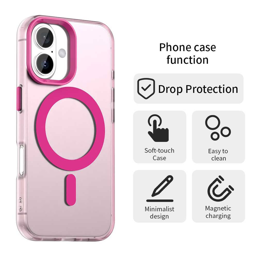 Capa MagSafe para Apple iPhone 16 Plus, Techsuit, CandyCase, Rosa