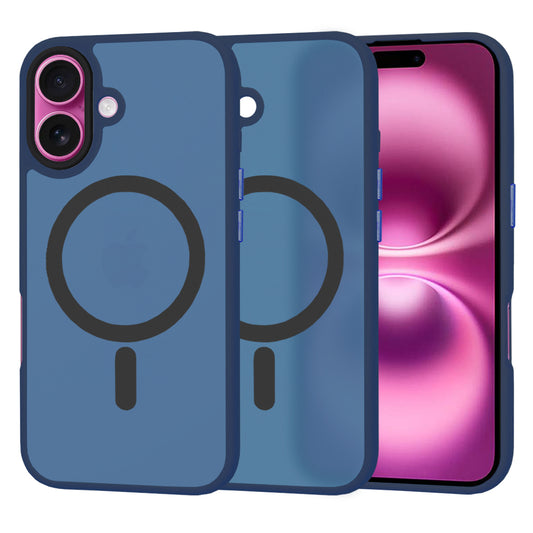 Capa MagSafe para Apple iPhone 16 Plus, Techsuit, HaloFrost, Azul Marinho