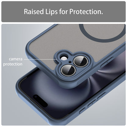 Capa MagSafe para Apple iPhone 16 Plus, Techsuit, HaloFrost II, Azul Marinho