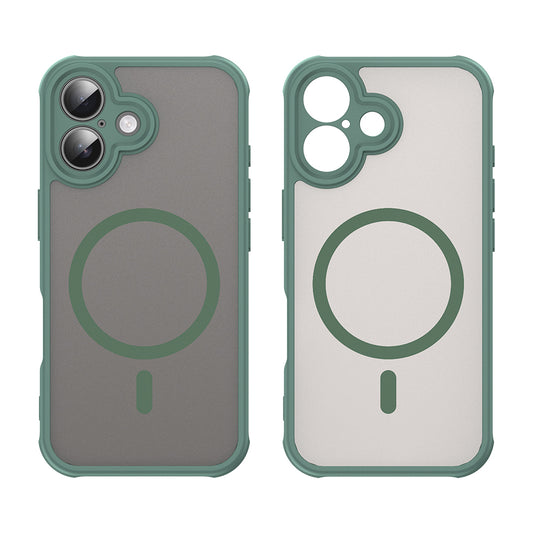 Capa MagSafe para Apple iPhone 16 Plus, Techsuit, HaloFrost II, Verde