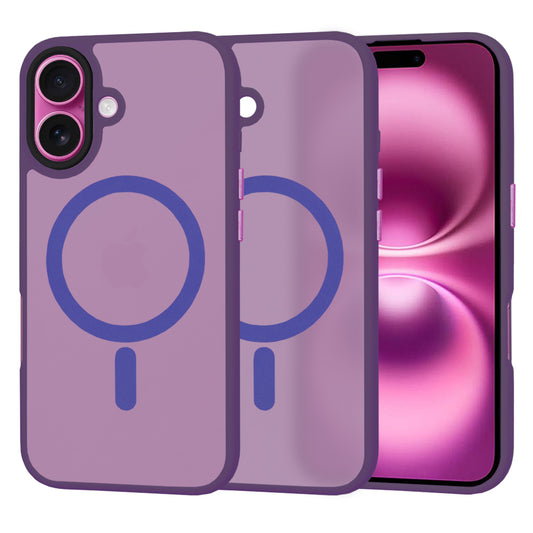 Capa MagSafe para Apple iPhone 16 Plus, Techsuit, HaloFrost, Roxo Escuro