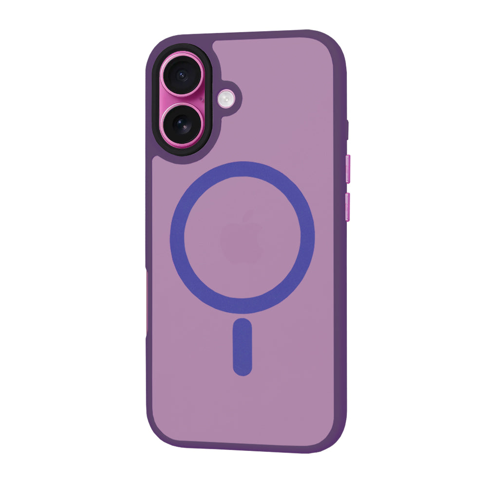 Capa MagSafe para Apple iPhone 16 Plus, Techsuit, HaloFrost, Roxo Escuro