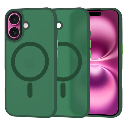 Capa MagSafe para Apple iPhone 16 Plus, Techsuit, HaloFrost, Verde