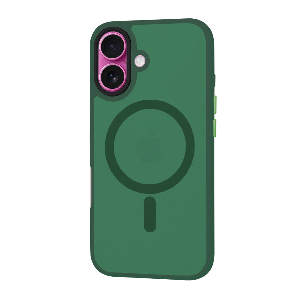 Capa MagSafe para Apple iPhone 16 Plus, Techsuit, HaloFrost, Verde