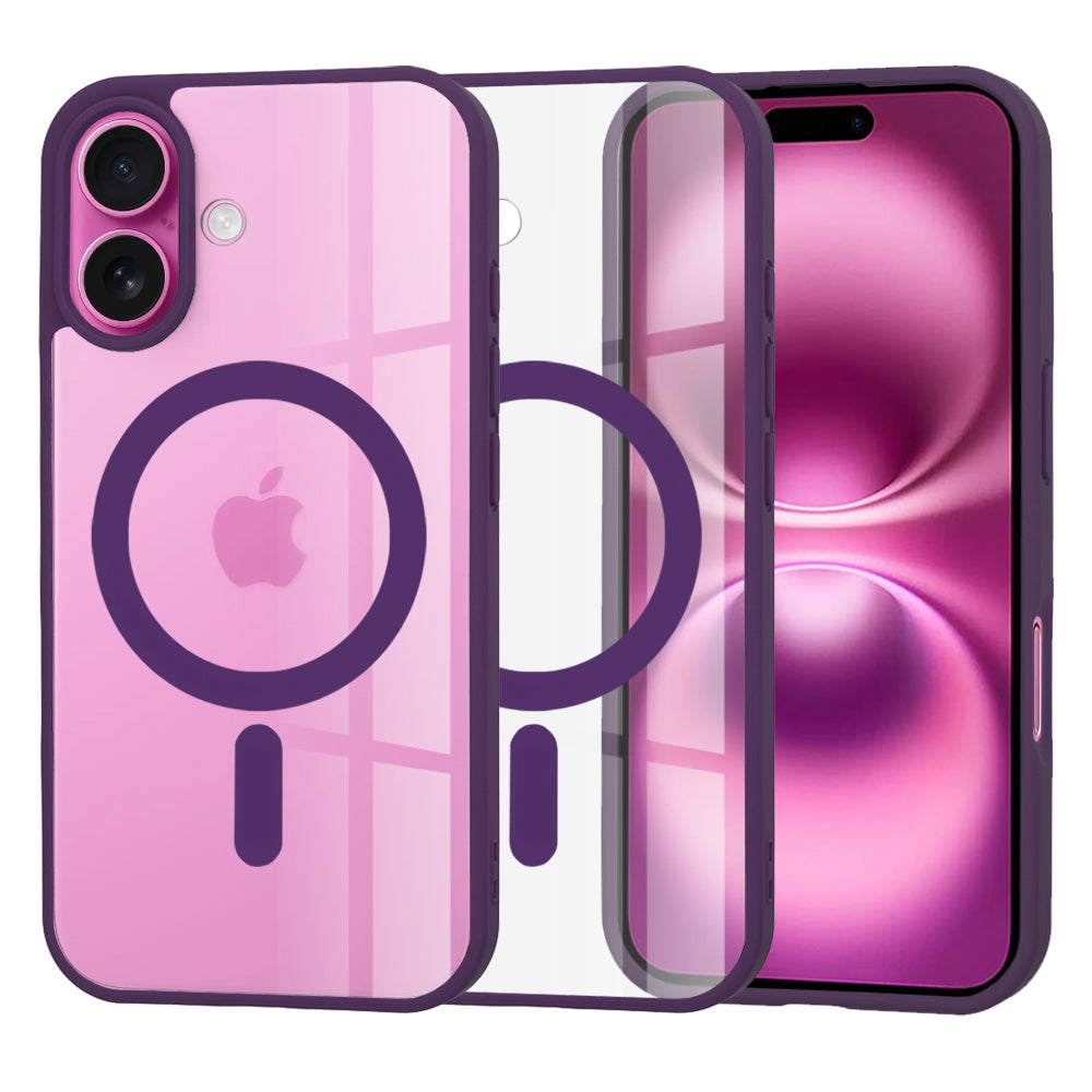 Capa MagSafe para Apple iPhone 16 Plus, Techsuit, Pro, Roxo