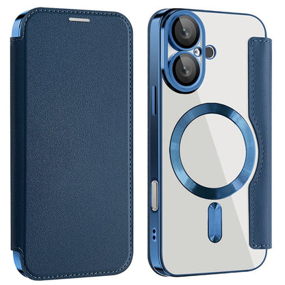 Capa MagSafe para Apple iPhone 16 Plus, Techsuit, SmartMag Book, Azul