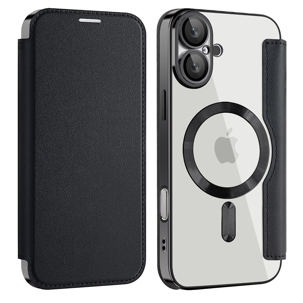 Capa MagSafe para Apple iPhone 16 Plus, Techsuit, SmartMag Book, Preta