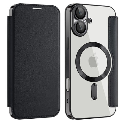 Capa MagSafe para Apple iPhone 16 Plus, Techsuit, SmartMag Book, Preta