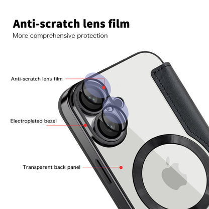 Capa MagSafe para Apple iPhone 16 Plus, Techsuit, SmartMag Book, Preta