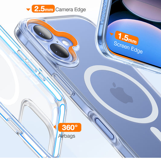 Capa MagSafe para Apple iPhone 16 Plus, Torras, Diamond, Transparente