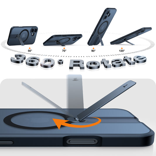 Capa MagSafe para Apple iPhone 16 Plus, Torras, Pstand Spin, Preta
