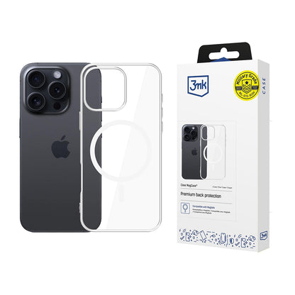 Capa MagSafe para Apple iPhone 16 Pro, 3MK, Clear MagCase, Transparente