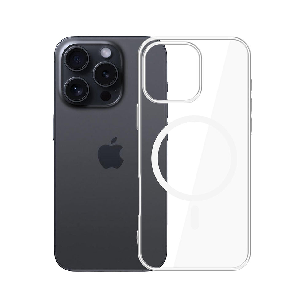 Capa MagSafe para Apple iPhone 16 Pro, 3MK, Clear MagCase, Transparente