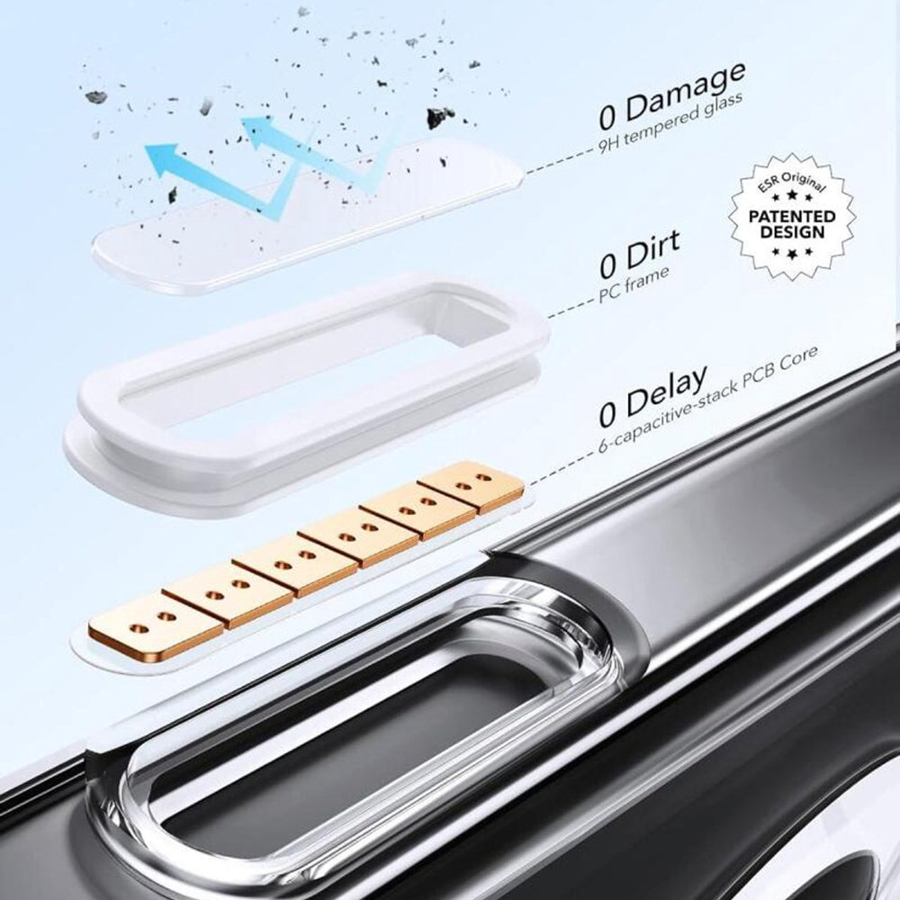 Capa MagSafe para Apple iPhone 16 Pro, ESR, Classic Hybrid Kickstand Slide, Transparente
