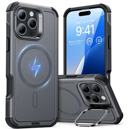 Capa MagSafe para Apple iPhone 16 Pro, ESR, Cyber Armor Kickstand, Cinzento