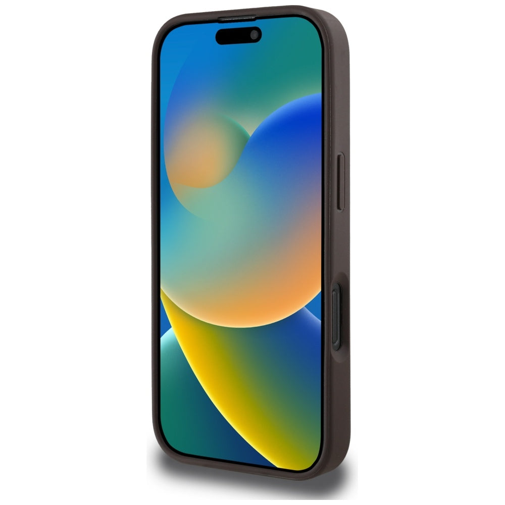 Capa MagSafe para Apple iPhone 16 Pro, Guess, 4G Circle Classic Logo, Castanho