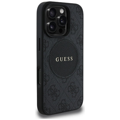 Capa MagSafe para Apple iPhone 16 Pro, Guess, 4G Circle Classic Logo, Preta