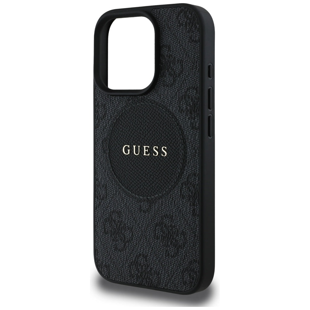 Capa MagSafe para Apple iPhone 16 Pro, Guess, 4G Circle Classic Logo, Preta