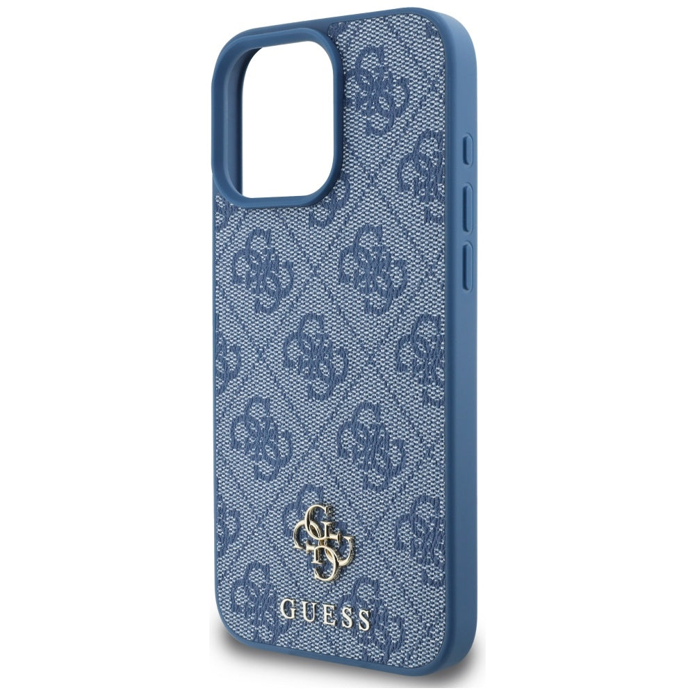 Capa MagSafe para Apple iPhone 16 Pro, Guess, 4G Small and Classic Logo, Azul