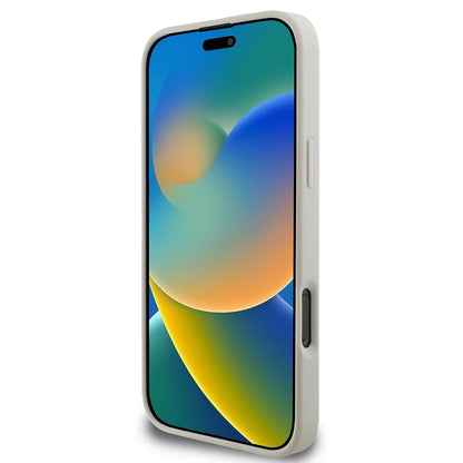 Capa MagSafe para Apple iPhone 16 Pro, Guess, Grained Gold Ring, Bege