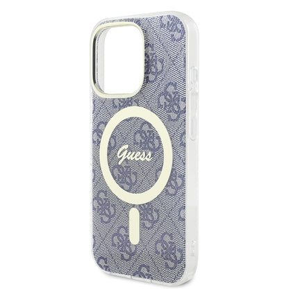 Capa MagSafe para Apple iPhone 16 Pro, Guess, IML 4G, Azul