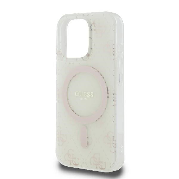 Capa MagSafe para Apple iPhone 16 Pro, Guess, IML 4G Background, Branca