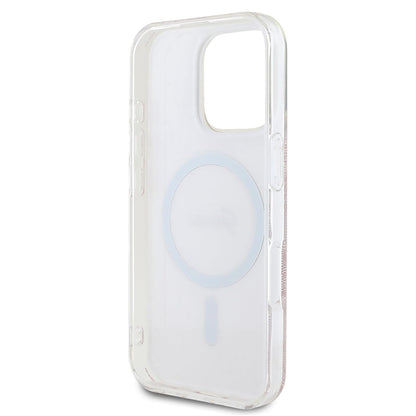 Capa MagSafe para Apple iPhone 16 Pro, Guess, IML 4G, Rosa