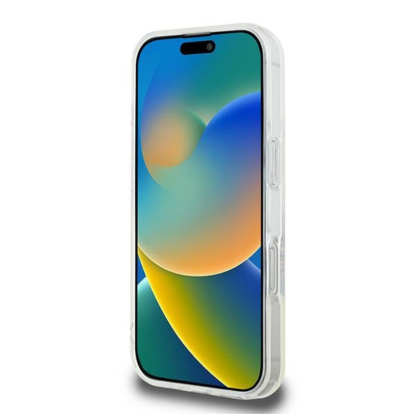 Capa MagSafe para Apple iPhone 16 Pro, Guess, IML Flowers Wreath, Transparente