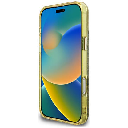 Capa MagSafe para Apple iPhone 16 Pro, Guess, IML Glitter 4G Circle Triangle, Marrom