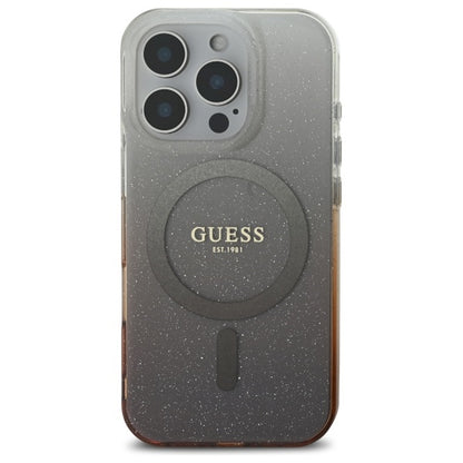 Capa MagSafe para Apple iPhone 16 Pro, Guess, IML Glitter Gradient, Marrom
