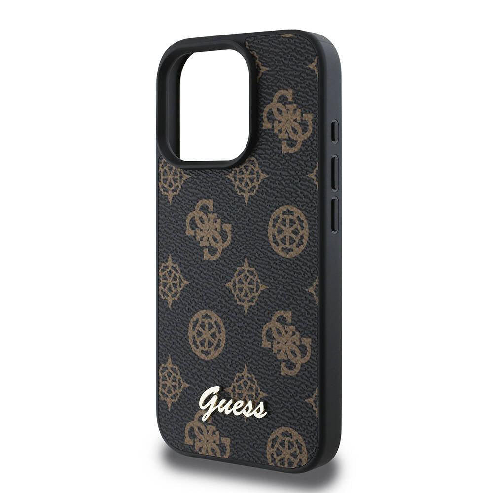 Capa MagSafe para Apple iPhone 16 Pro, Guess, Peony Script, Preta