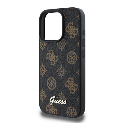 Capa MagSafe para Apple iPhone 16 Pro, Guess, Peony Script, Preta