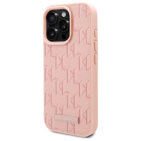 Capa MagSafe para Apple iPhone 16 Pro, Karl Lagerfeld, Hot Stamp, Rosa