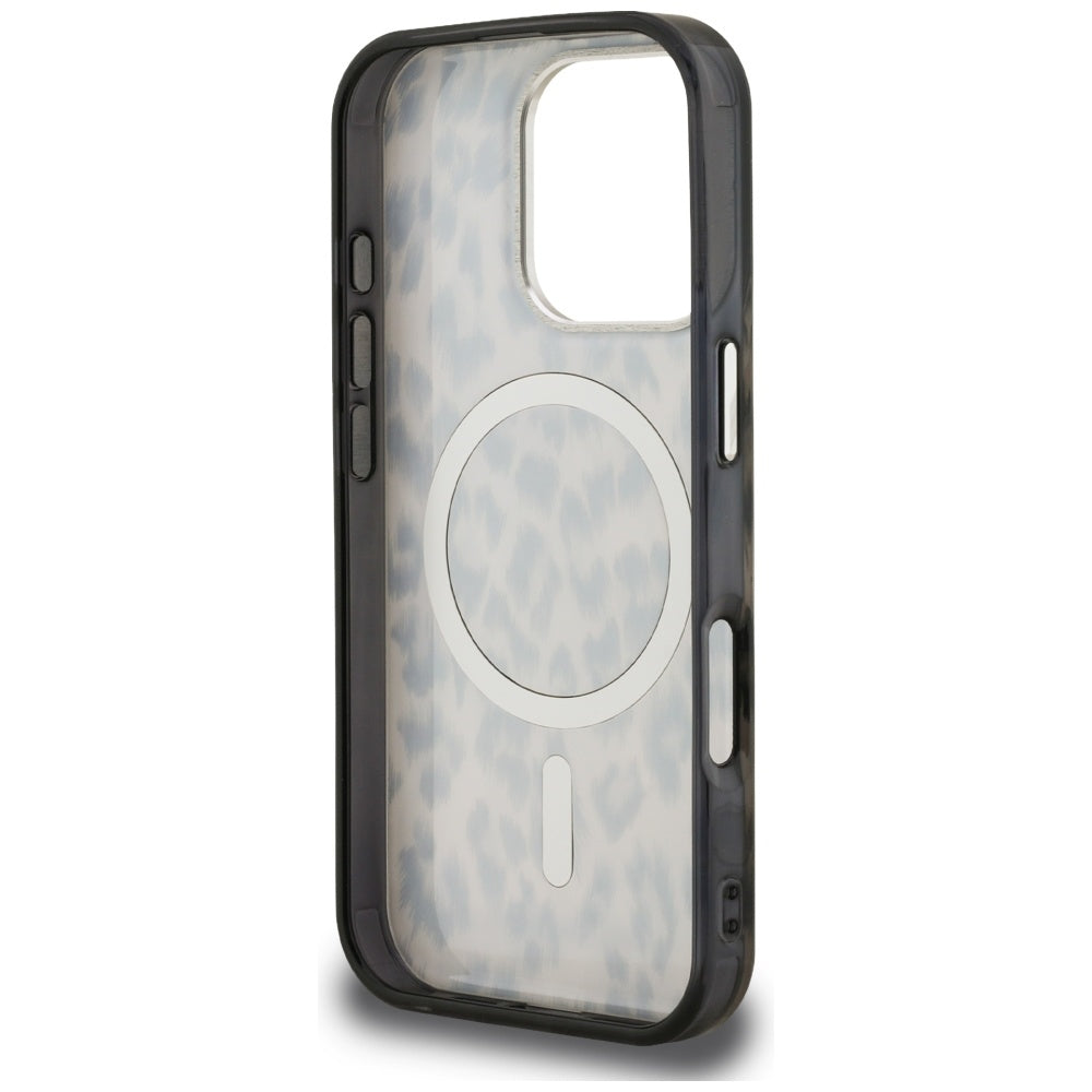 Capa MagSafe para Apple iPhone 16 Pro, Karl Lagerfeld, Padrão Leopardo IML, Castanho
