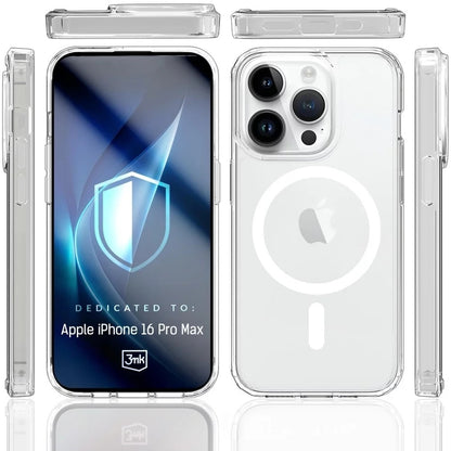 Capa MagSafe para Apple iPhone 16 Pro Max, 3MK, Armor MagCase, Transparente