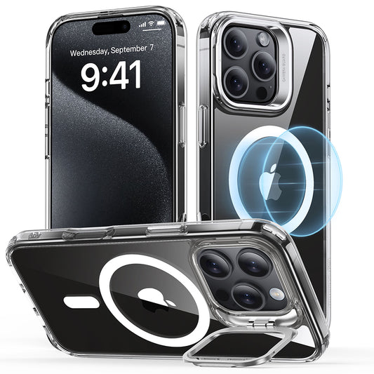 Capa MagSafe para Apple iPhone 16 Pro Max, ESR, Classic Hybrid Kickstand, Transparente