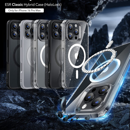 Capa MagSafe para Apple iPhone 16 Pro Max, ESR, Classic Hybrid, Transparente Fosca