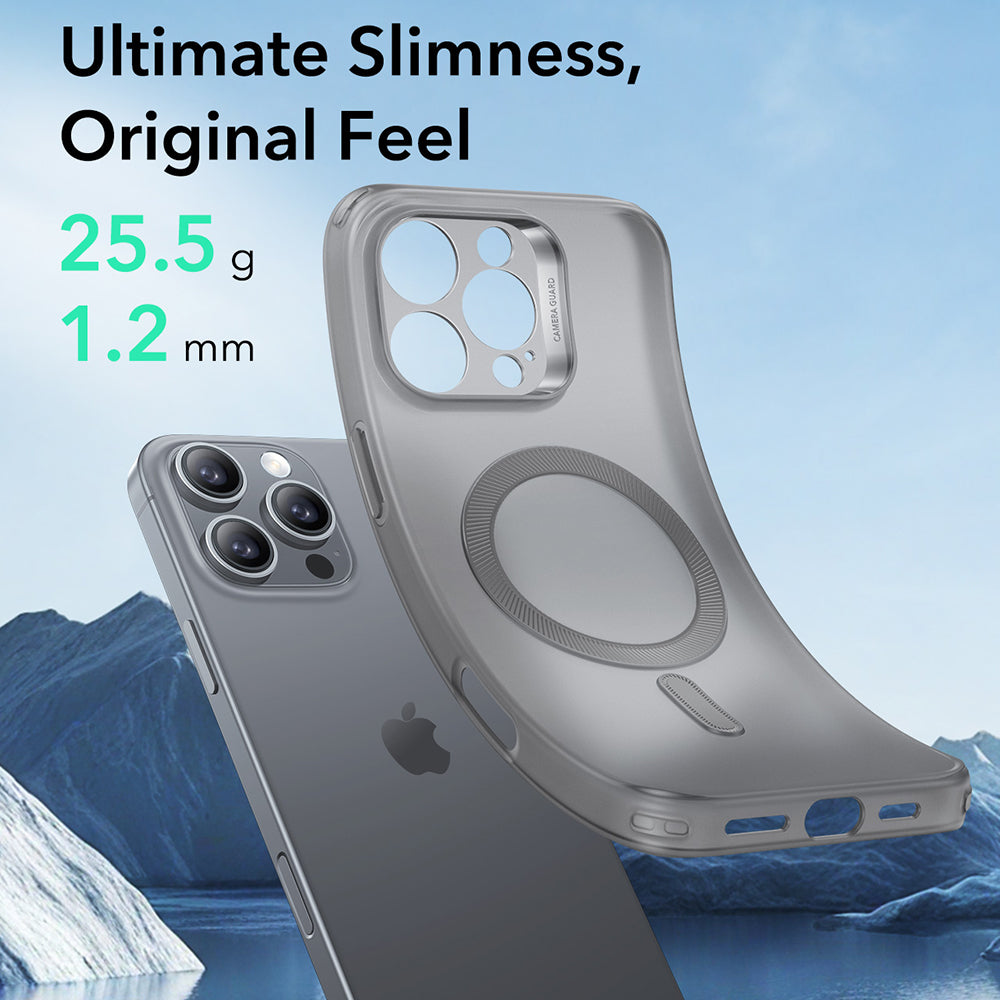 Capa MagSafe para Apple iPhone 16 Pro Max, ESR, Zero, Cinza Acetinado