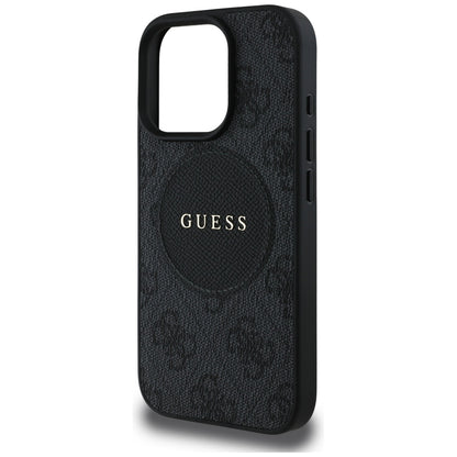 MagSafe Case for Apple iPhone 16 Pro Max, Guess, 4G Circle Classic Logo, Black