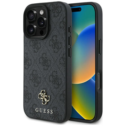 Capa MagSafe para Apple iPhone 16 Pro Max, Guess, 4G Small and Classic Logo, Preta