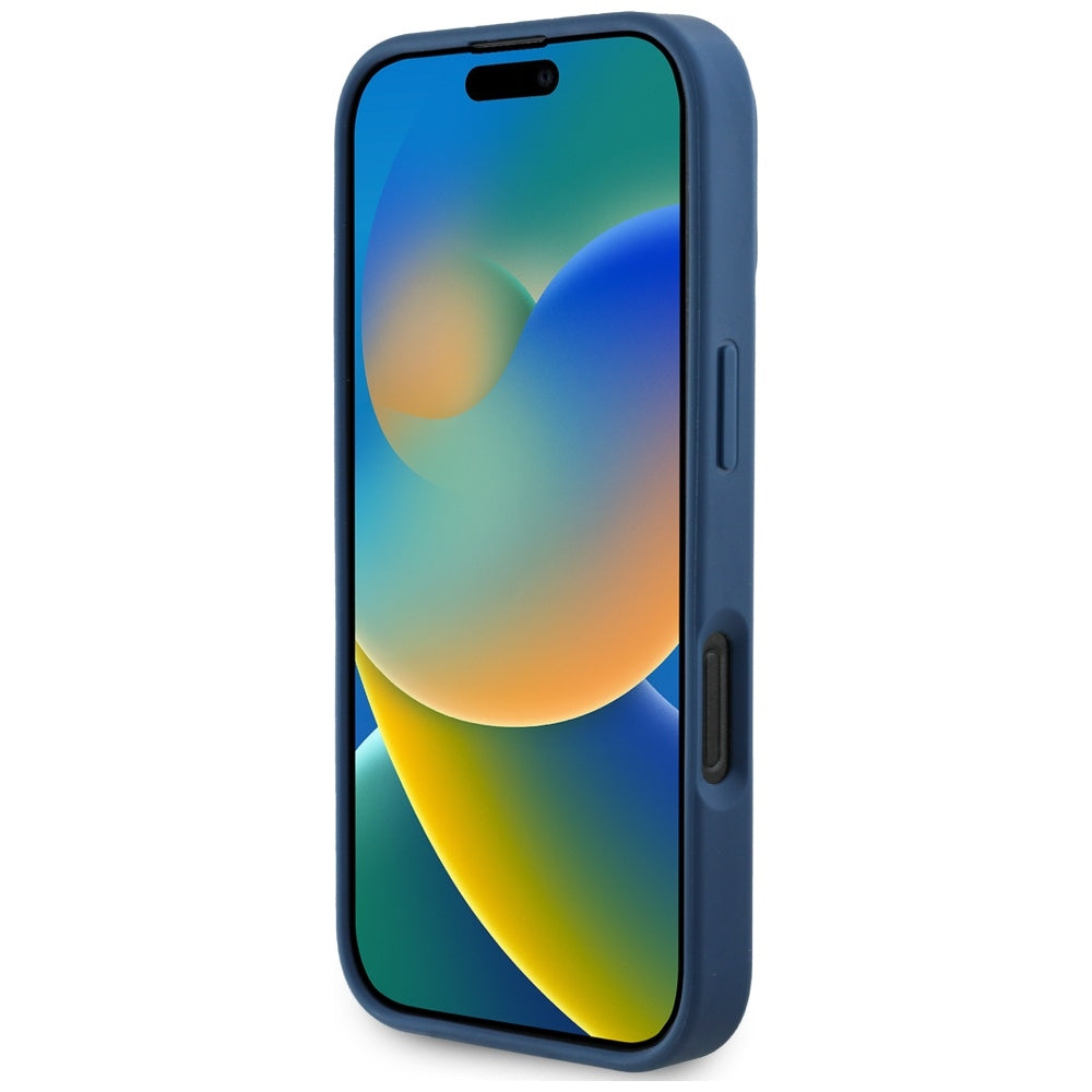 Capa MagSafe para Apple iPhone 16 Pro Max, Guess, Grained Flowers, Azul