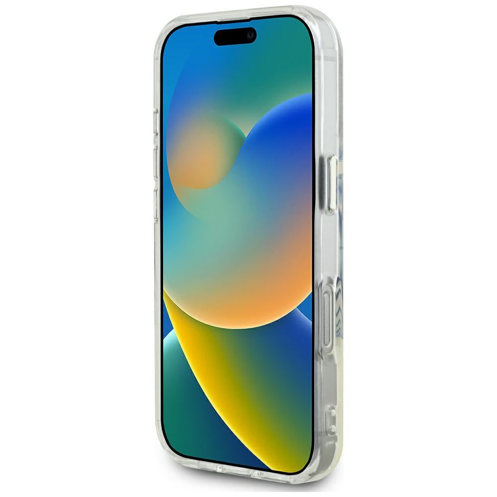 Capa MagSafe para Apple iPhone 16 Pro Max, Guess, IML Metal Colored Circle, Cinzento